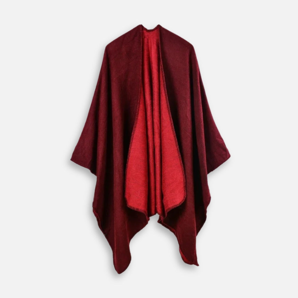Cape Poncho Bordeaux
