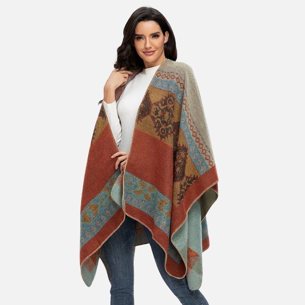 Cape Poncho Femme Ethnique