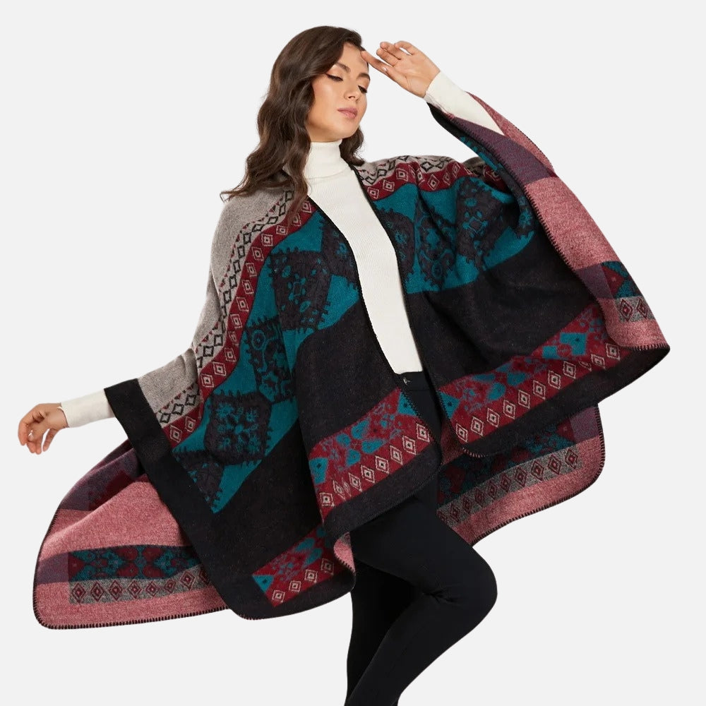 Cape Poncho Femme Ethnique