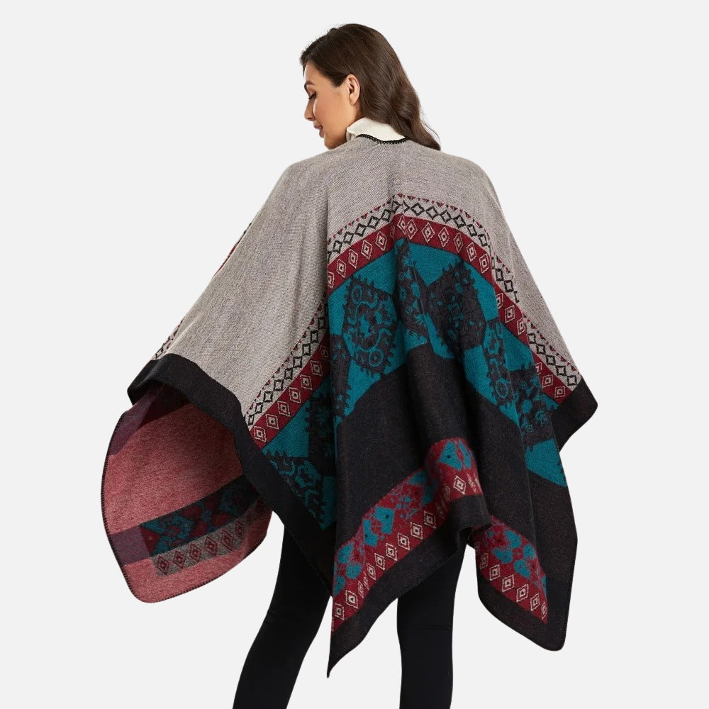 Cape Poncho Femme Ethnique