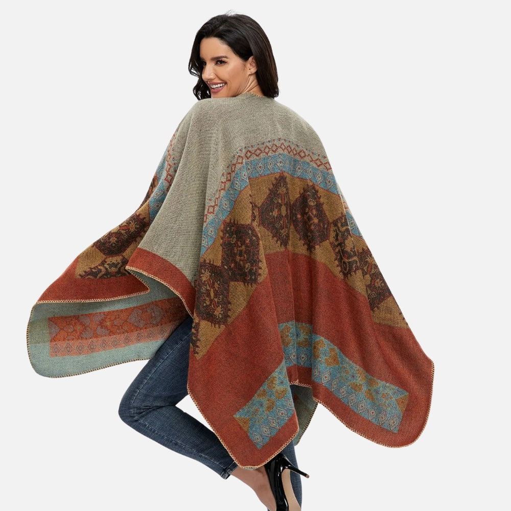 Cape Poncho Femme Ethnique