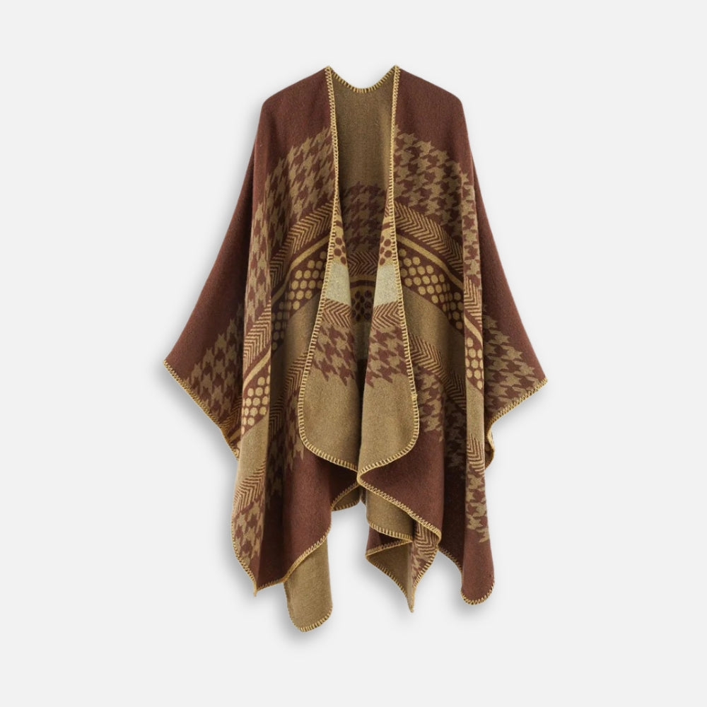 Cape Poncho Femme Motifs Péruvien