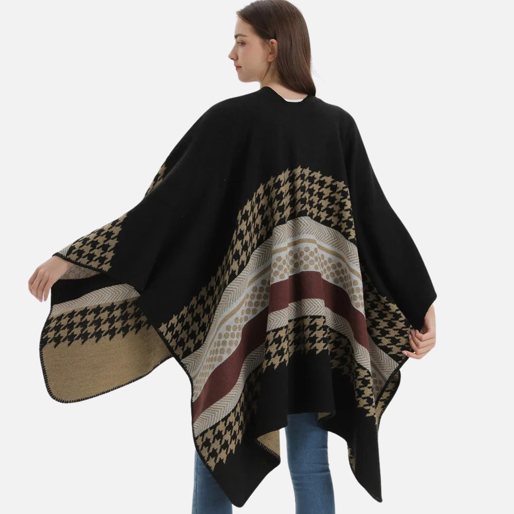 Cape Poncho Femme Motifs Péruvien