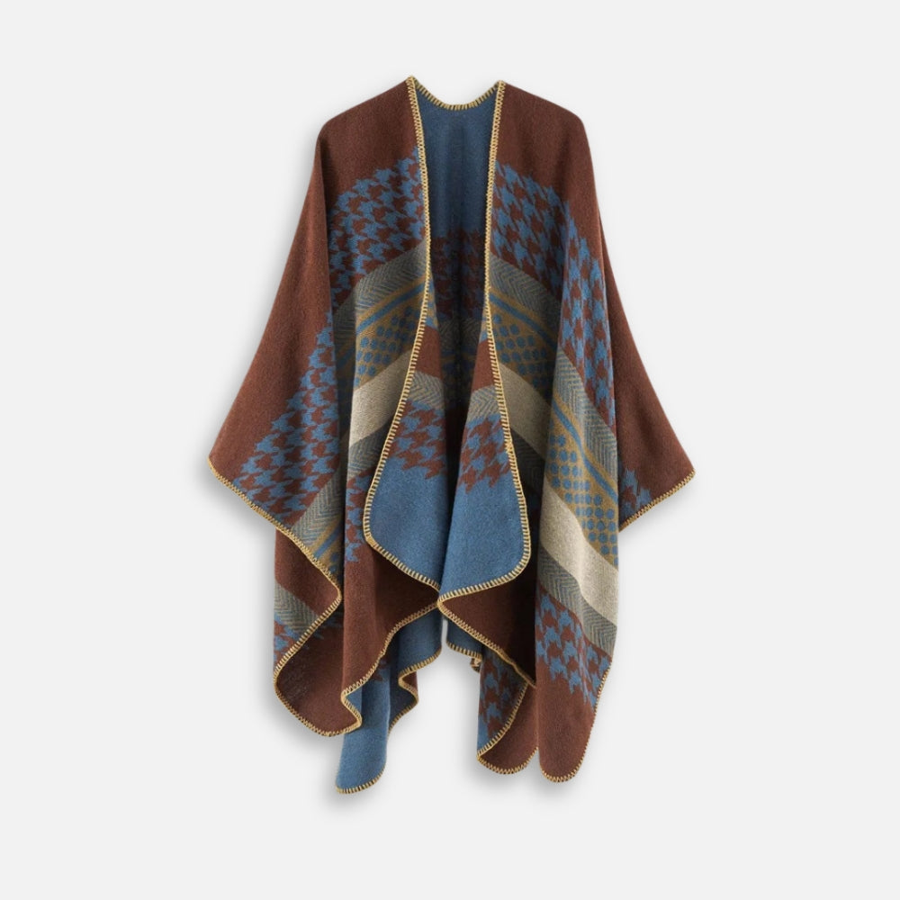 Cape Poncho Femme Motifs Péruvien