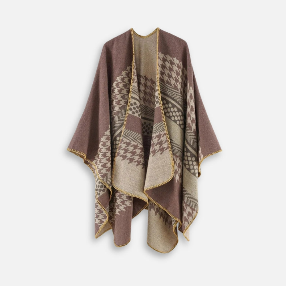 Cape Poncho Femme Motifs Péruvien
