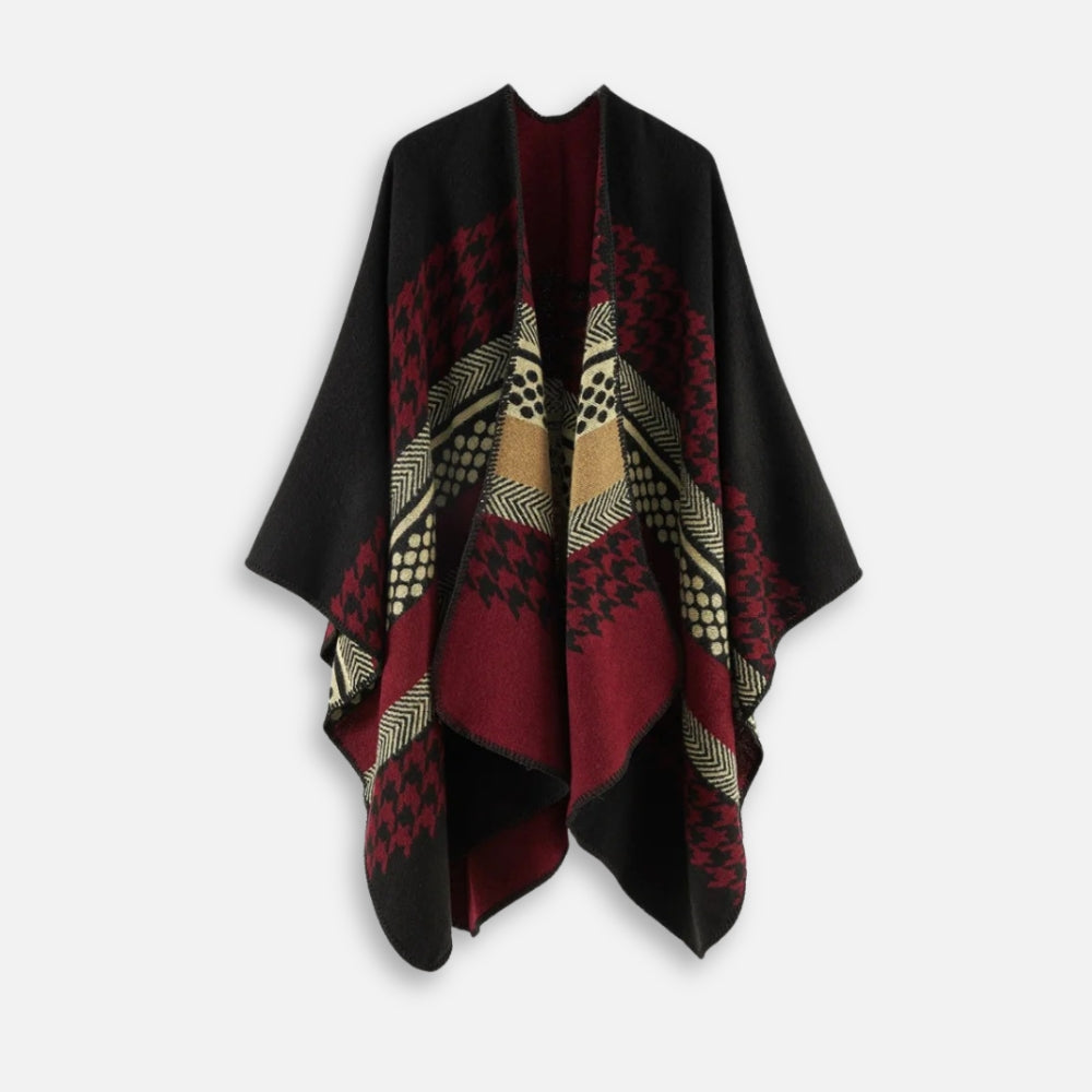Cape Poncho Femme Motifs Péruvien