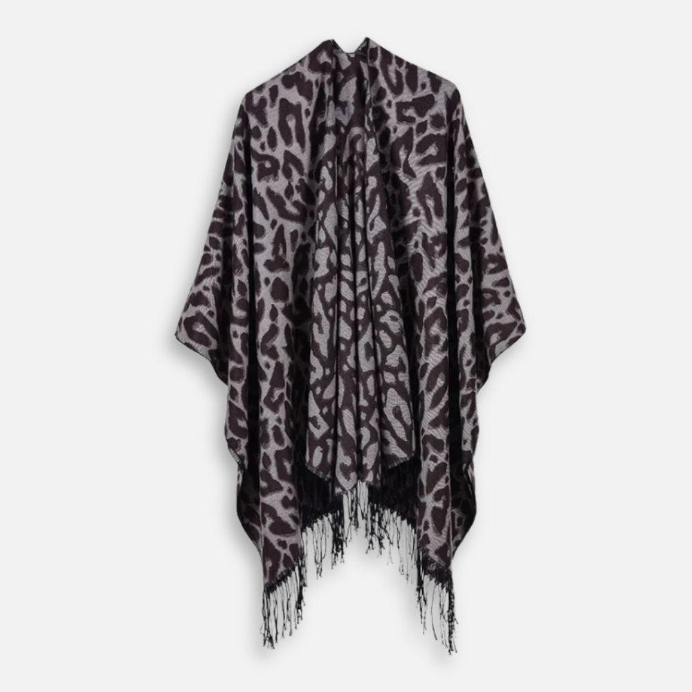 Cape Poncho Leopard Femme