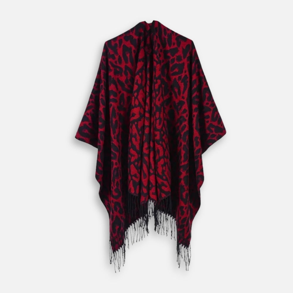 Cape Poncho Leopard Femme