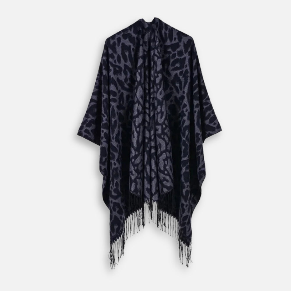 Cape Poncho Leopard Femme