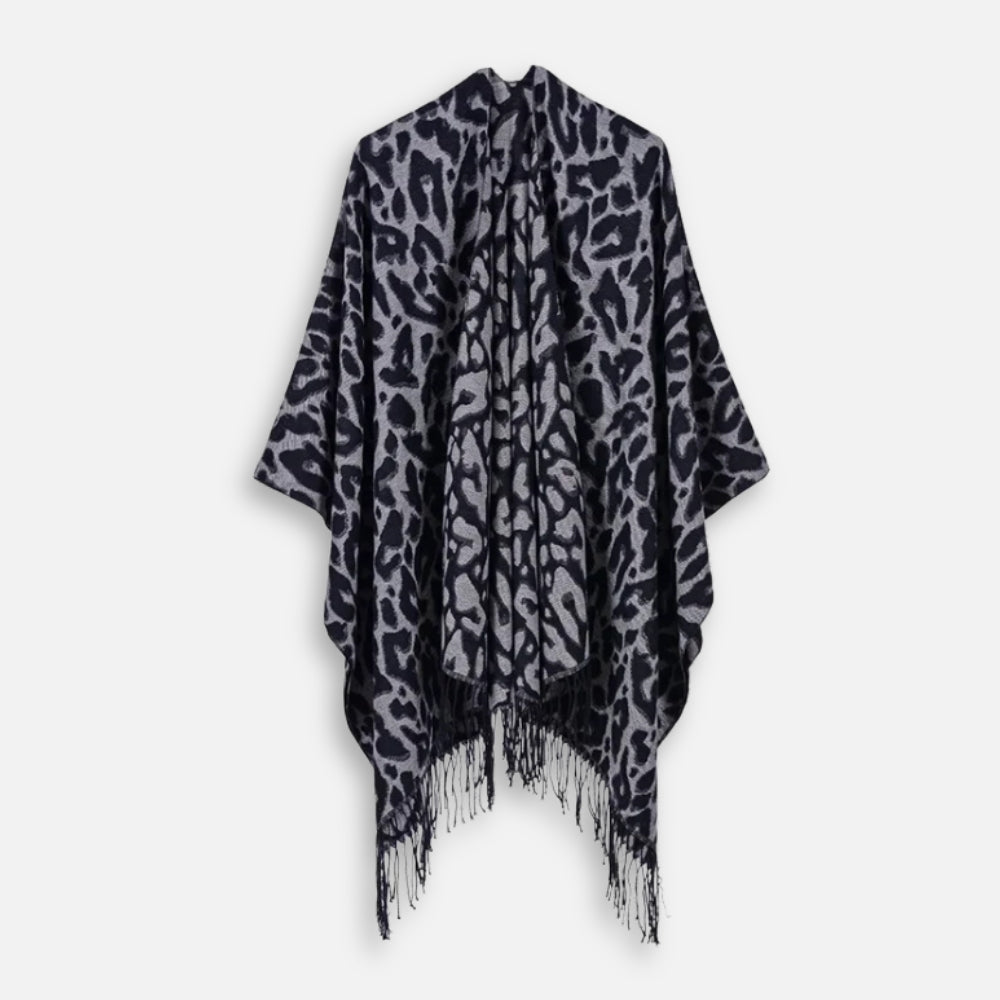 Cape Poncho Leopard Femme