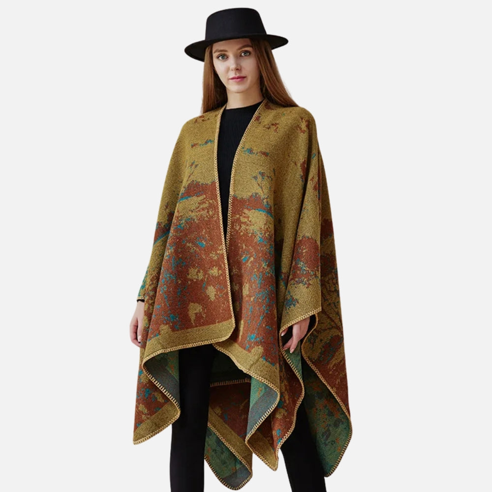 Cape Poncho Long Femme