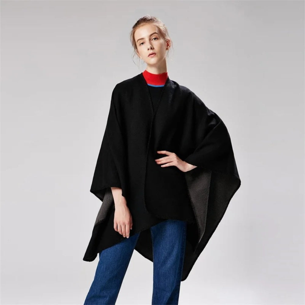 Cape Poncho Noir