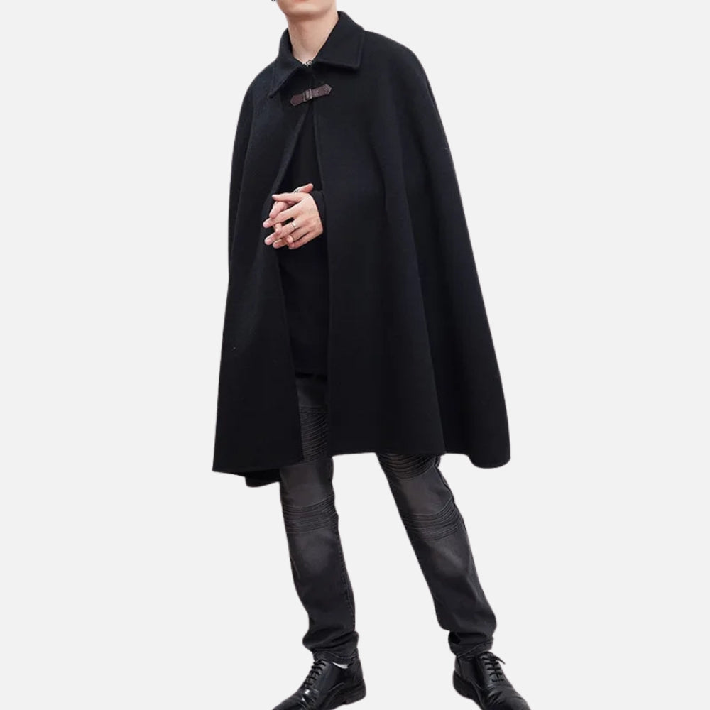 Cape Poncho Homme Noir