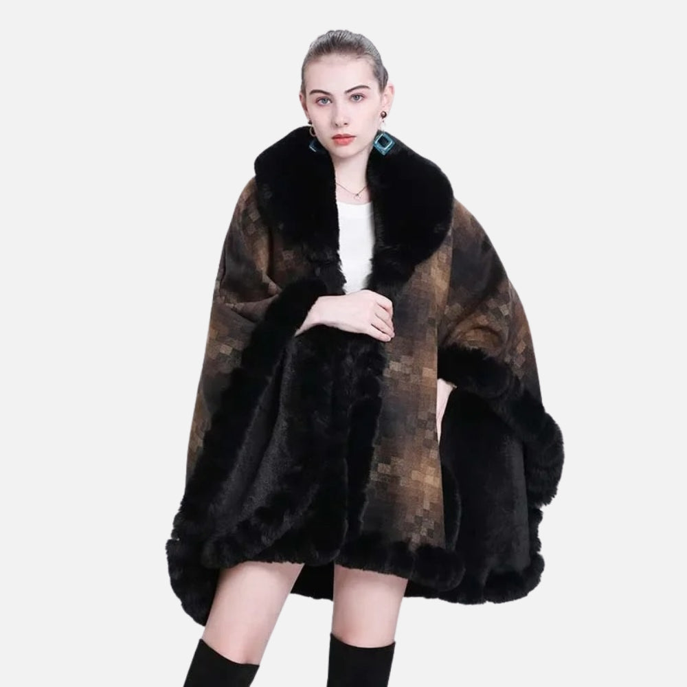Manteau Poncho Fourrure