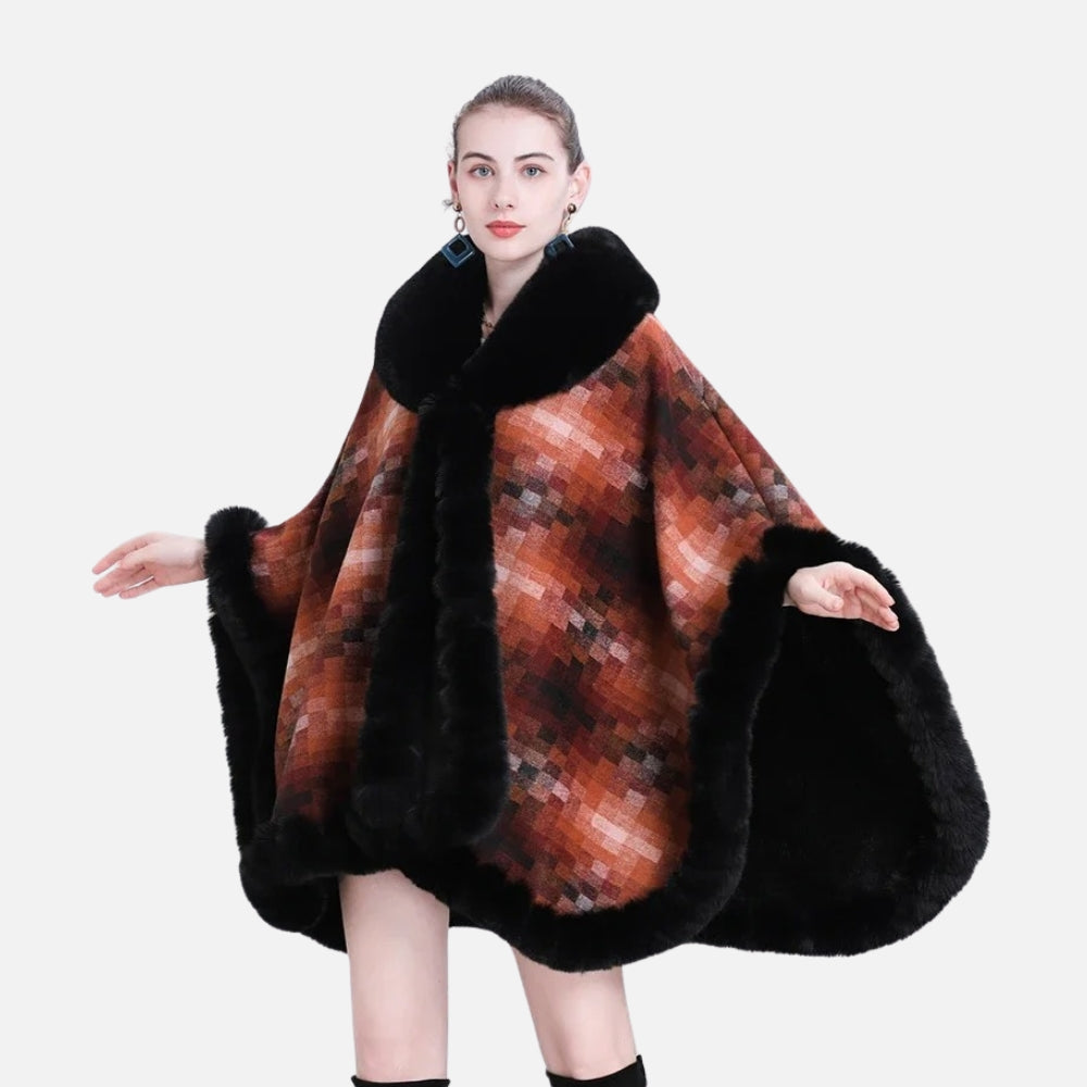 Manteau Poncho Fourrure