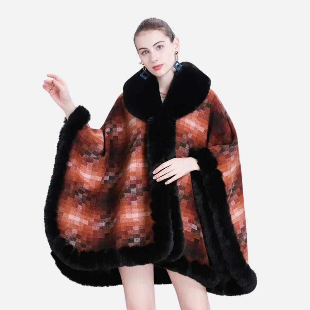 Manteau Poncho Fourrure