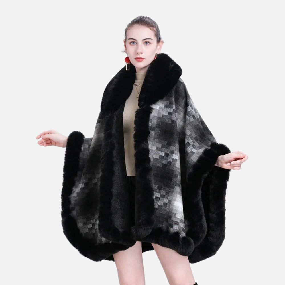 Manteau Poncho Fourrure
