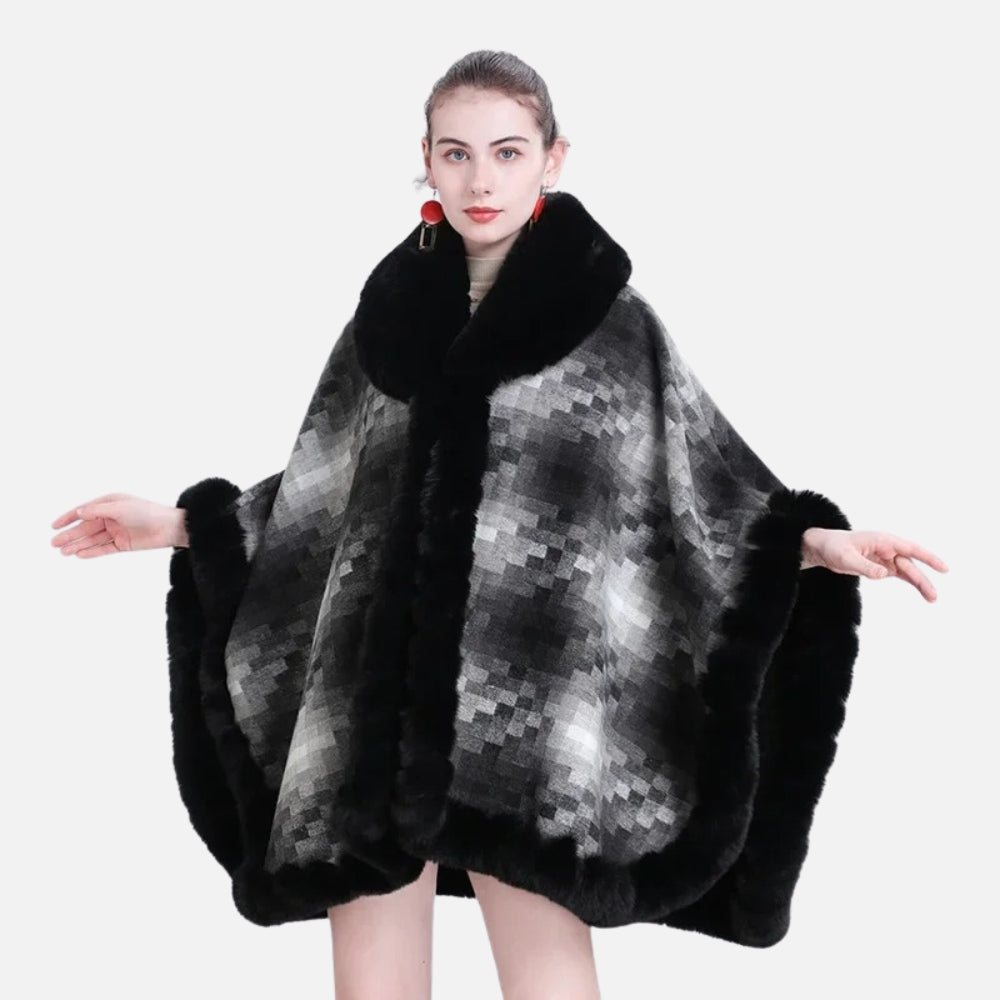 Manteau Poncho Fourrure