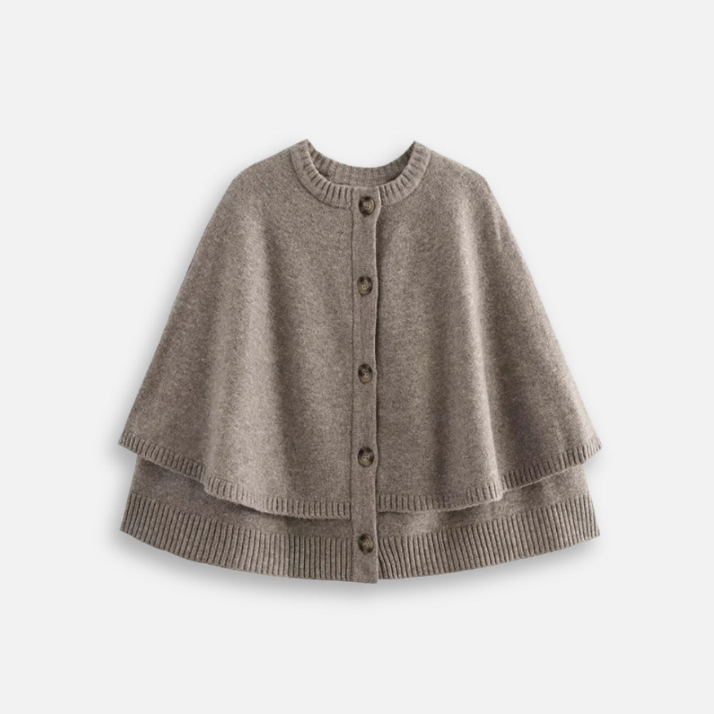Poncho Boutonné Femme