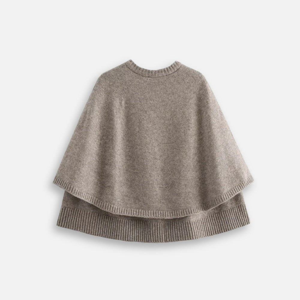 Poncho Boutonné Femme