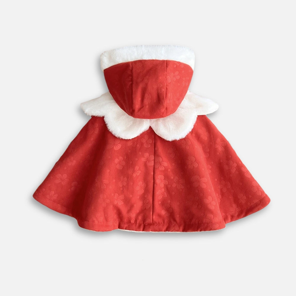 Poncho Chaud Bébé Rouge