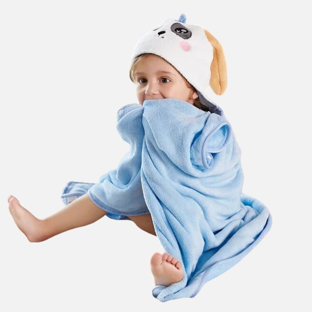 Poncho De Bain Chien Bleu