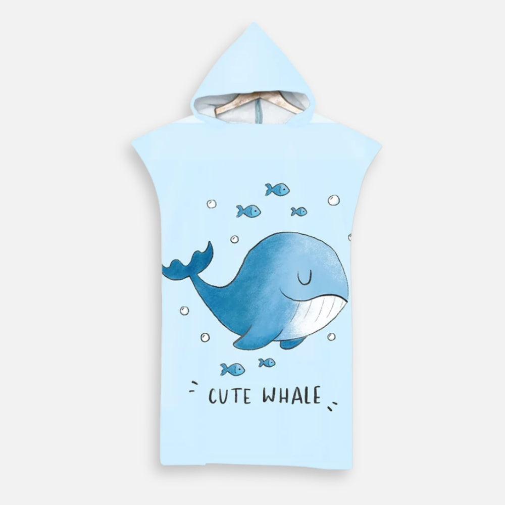 Poncho De Bain Enfant Cute Whale