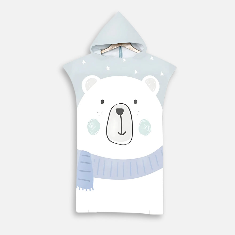 Poncho De Bain Enfant Ours Polaire