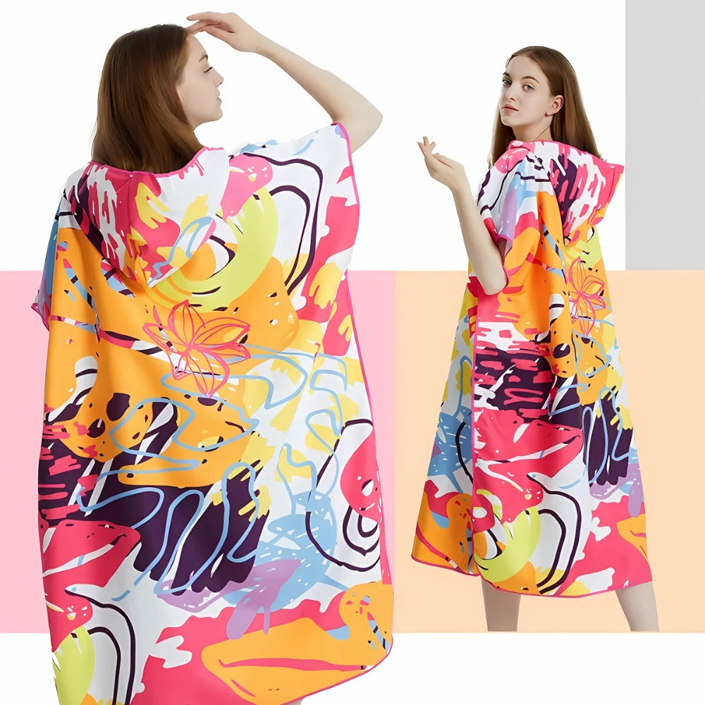 Poncho De Bain Orange