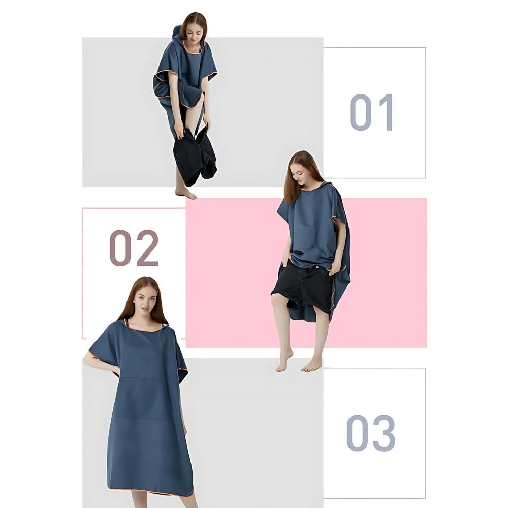 Poncho De Bain Orange