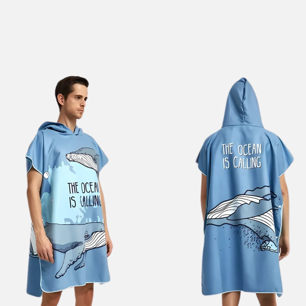 Poncho De Plage Baleine à Bosse