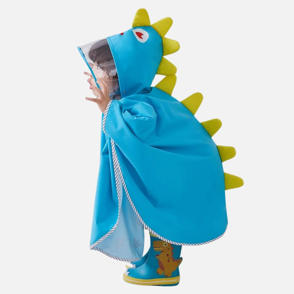 Poncho De Pluie Dinosaure Bleu