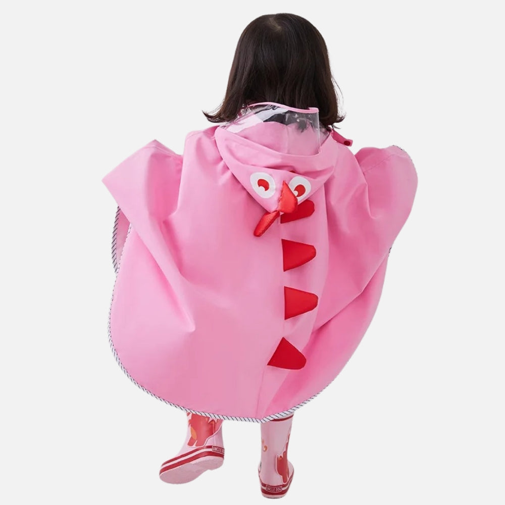 Poncho De Pluie Dinosaure Rose