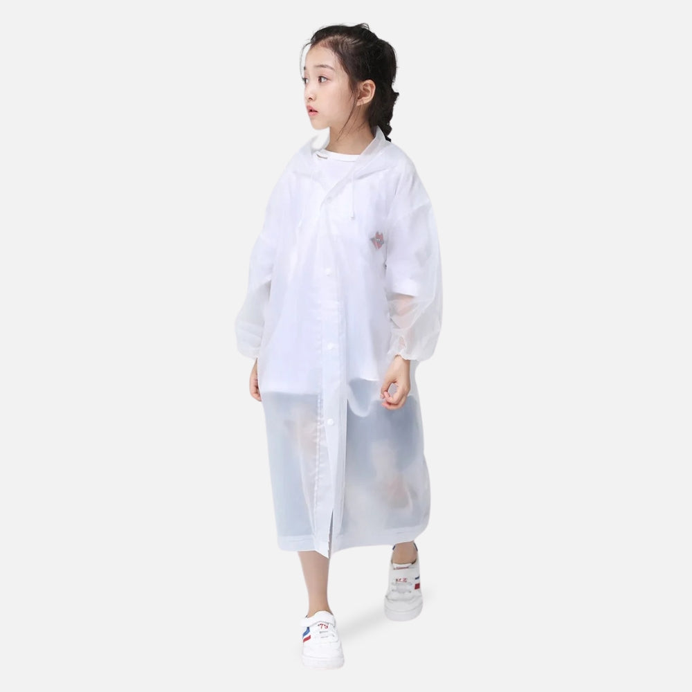 Poncho De Pluie Enfant Blanc