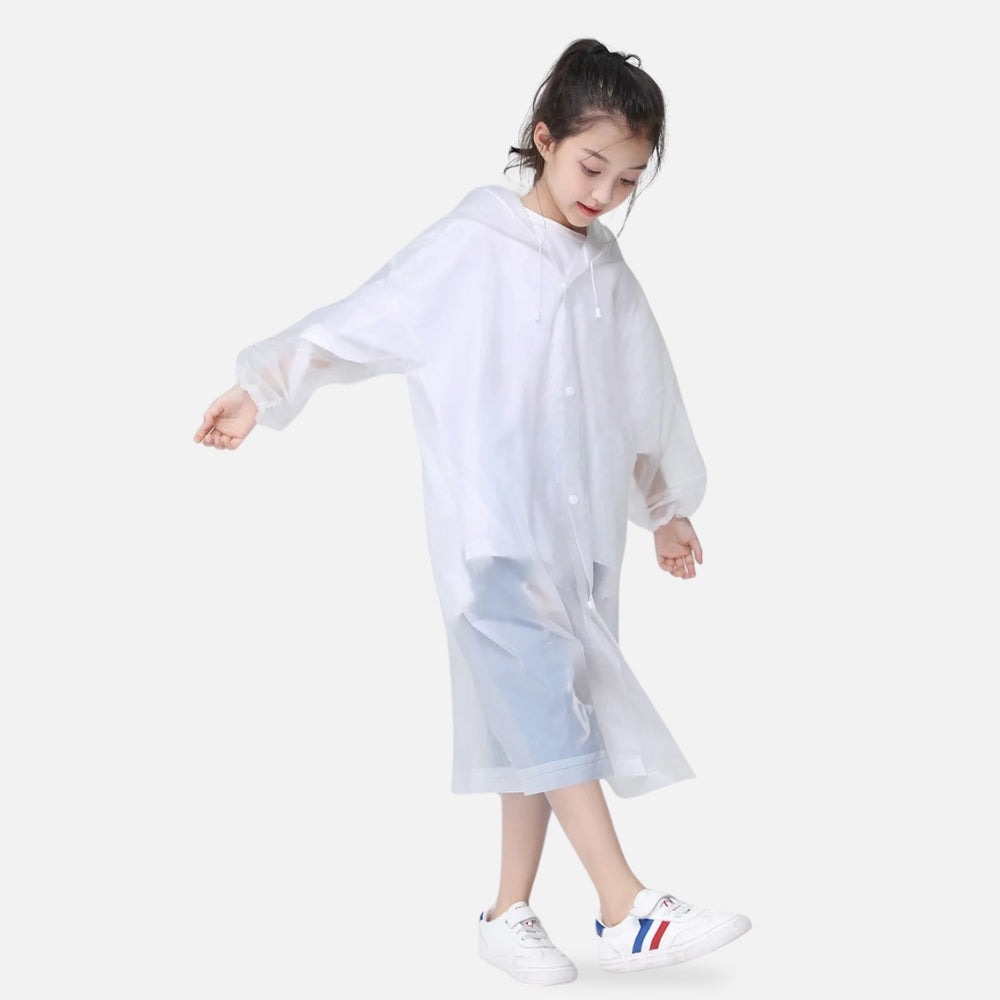 Poncho De Pluie Enfant Blanc