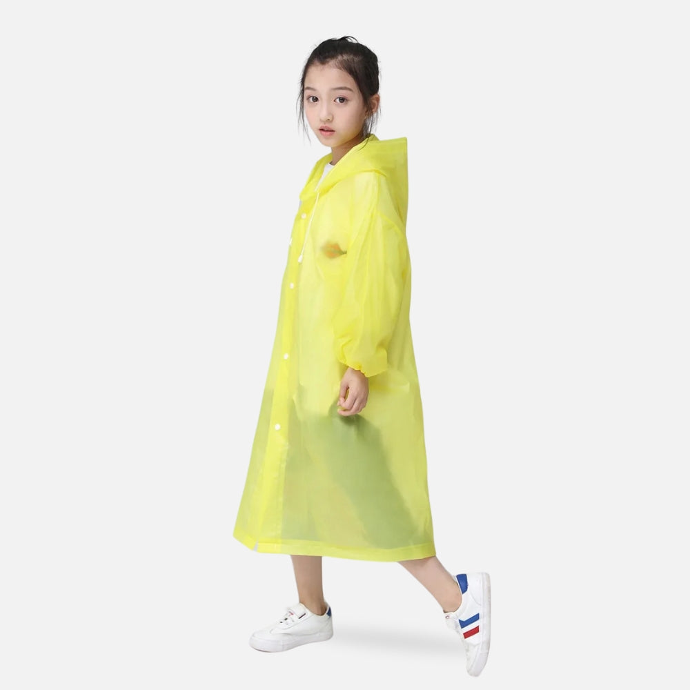 Poncho De Pluie Enfant Jaune