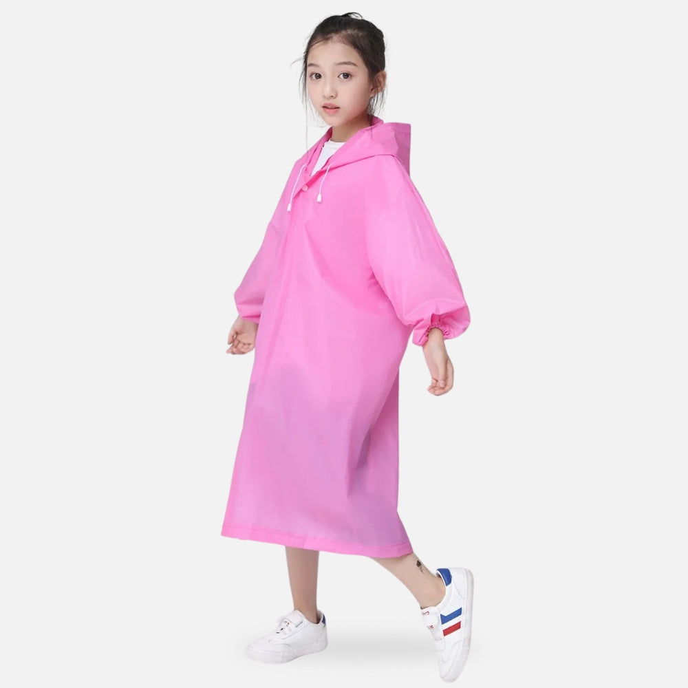 Poncho De Pluie Enfant Rose