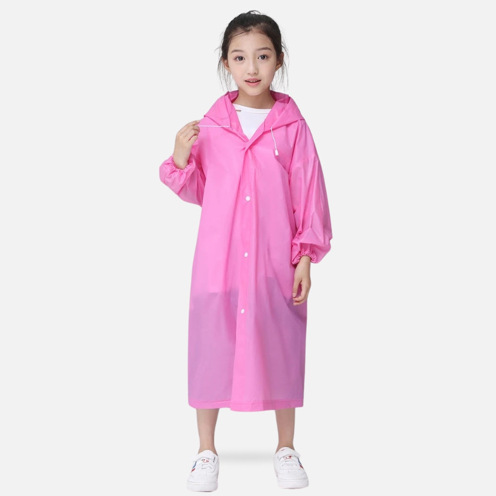 Poncho De Pluie Enfant Rose