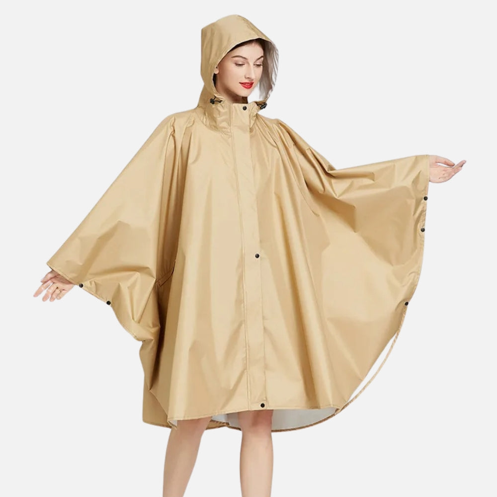 Poncho De Pluie Femme Beige