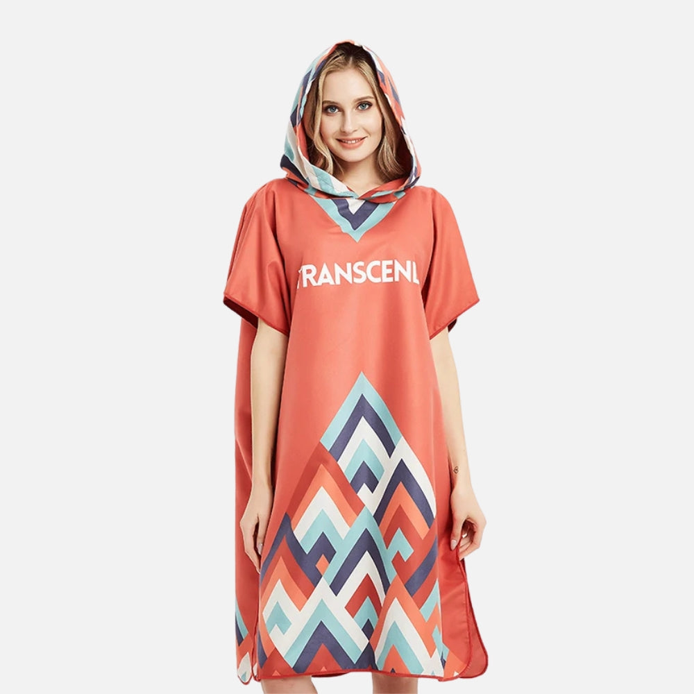 Poncho De Bain Adulte Zipper 5 - Serviette Plage Avec Capuche Et Fermeture Éclair - Séchage Rapide