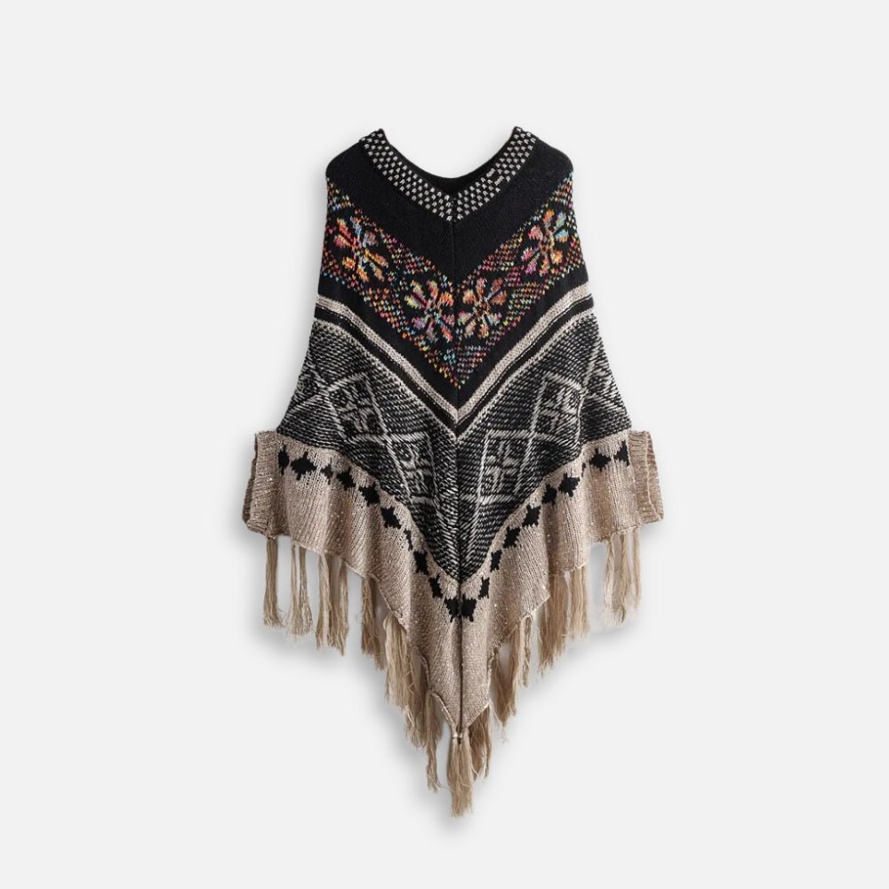 Poncho Ethnique Franges