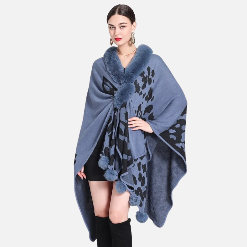 Poncho Femme Tacheté