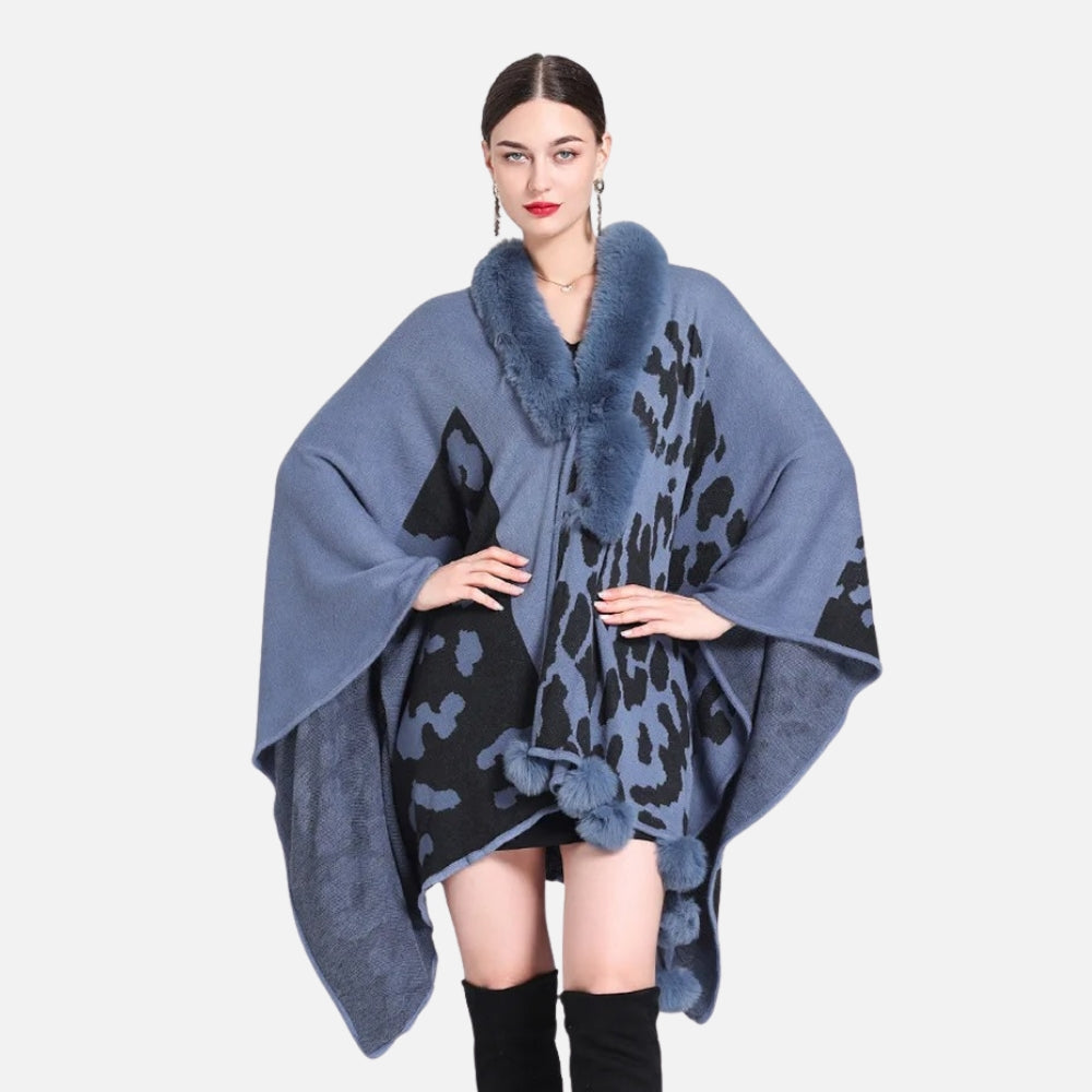 Poncho Femme Tacheté