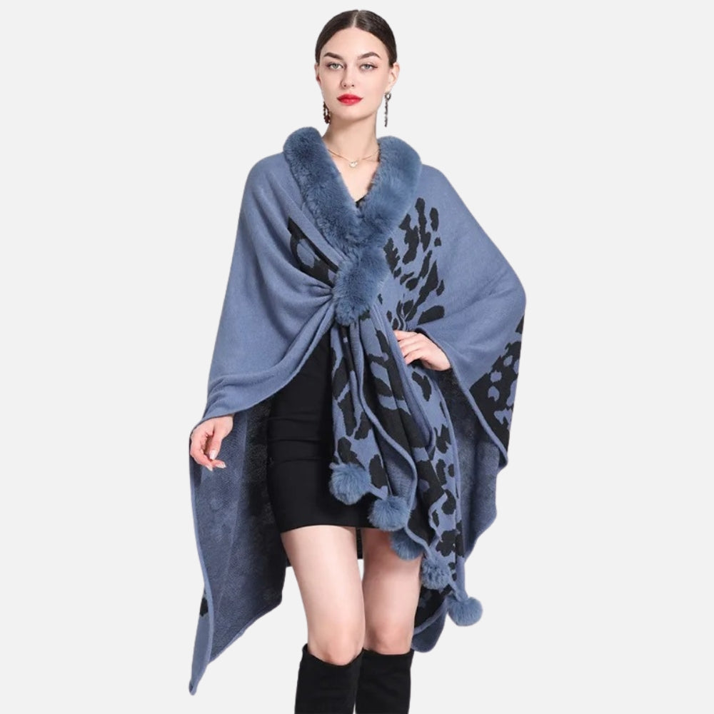 Poncho Femme Tacheté
