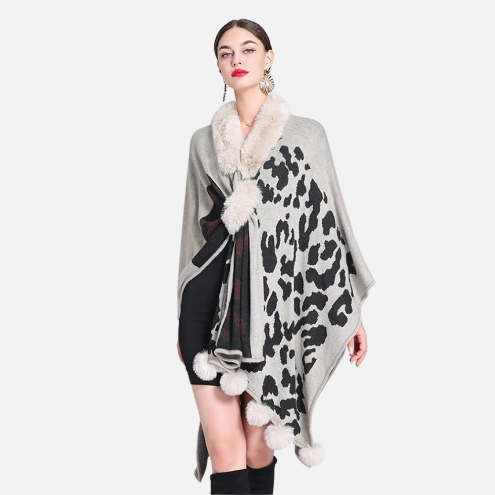 Poncho Femme Tacheté