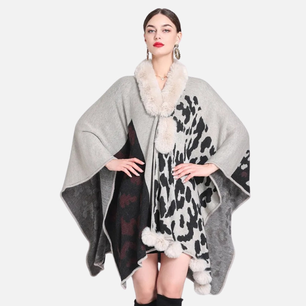 Poncho Femme Tacheté