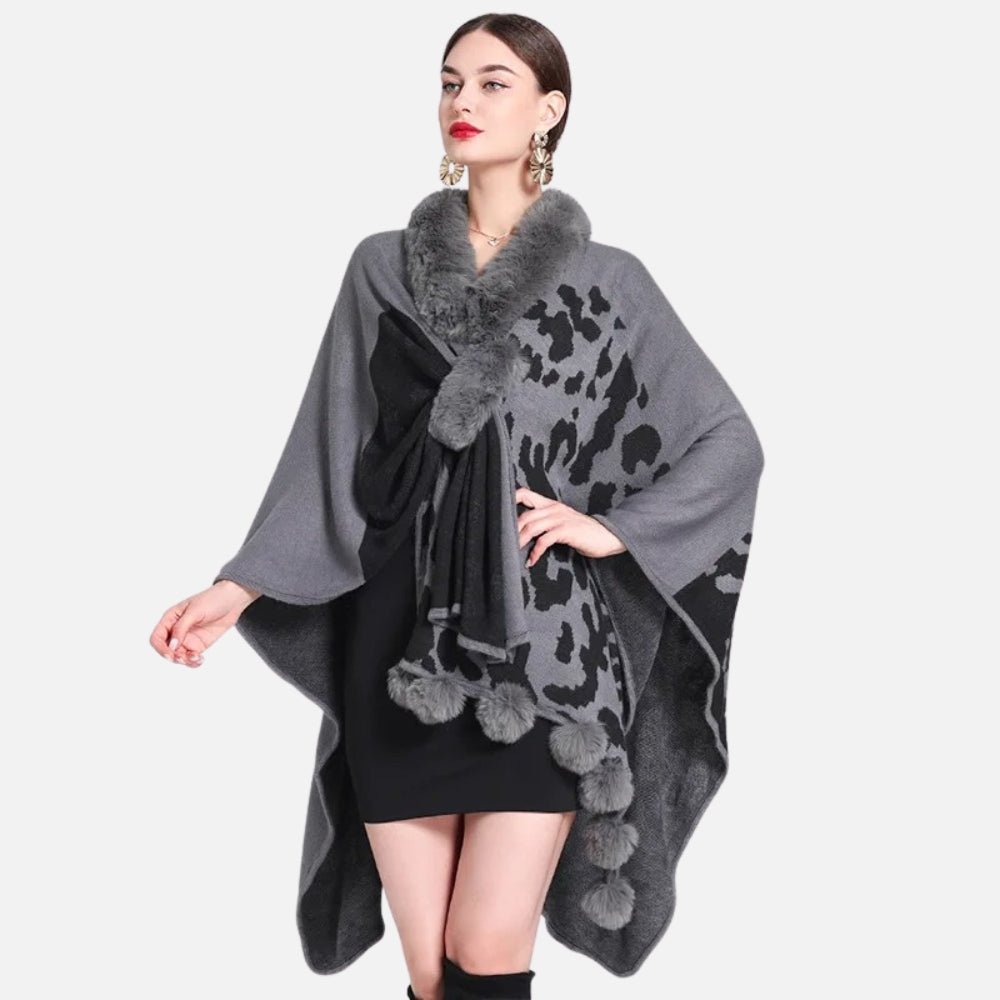 Poncho Femme Tacheté