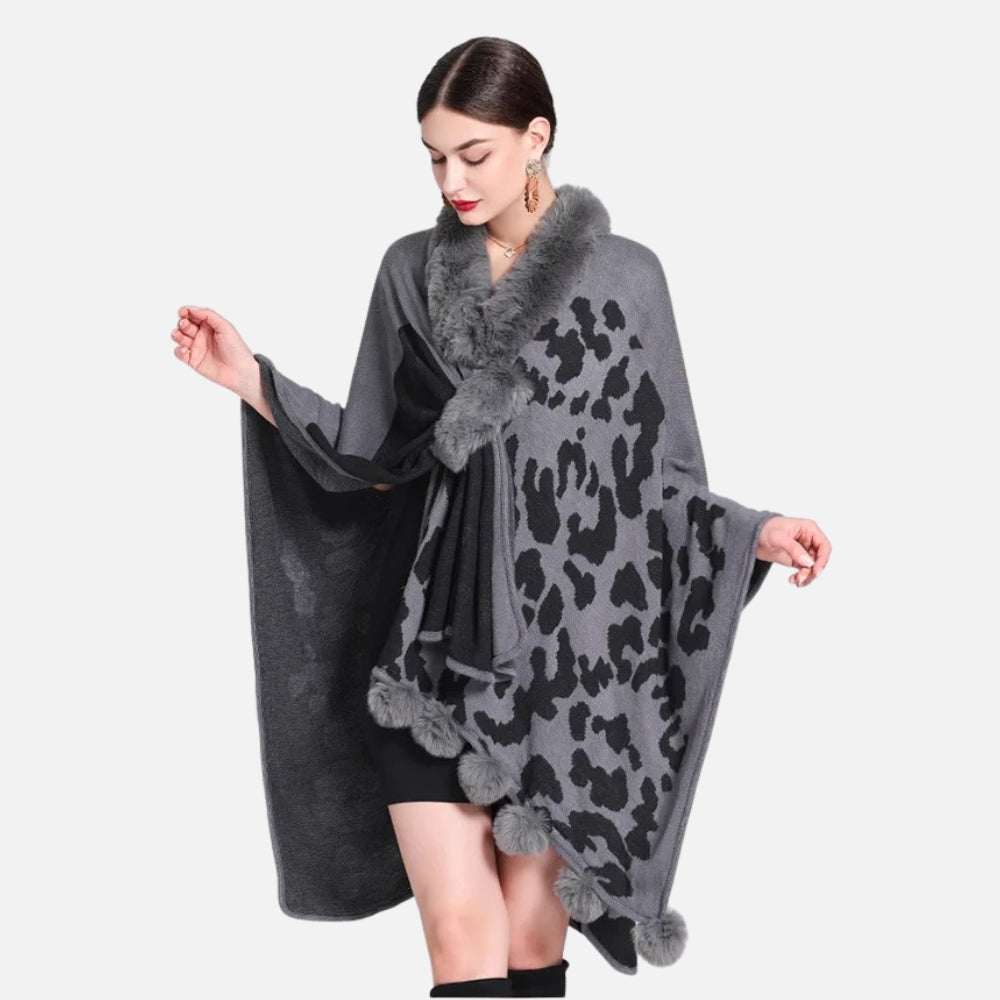Poncho Femme Tacheté