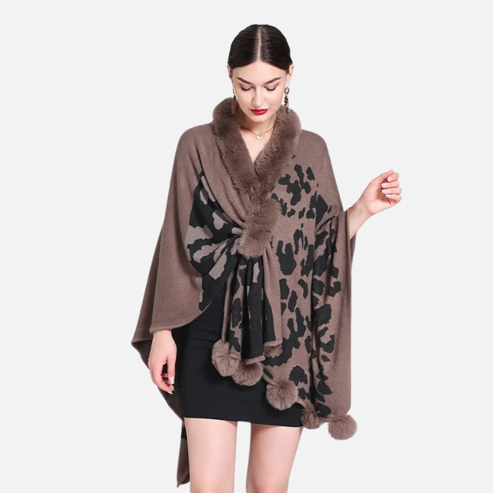 Poncho Femme Tacheté