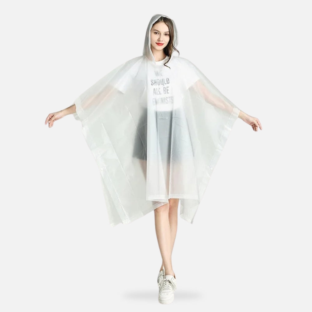 Poncho Imperméable Blanc